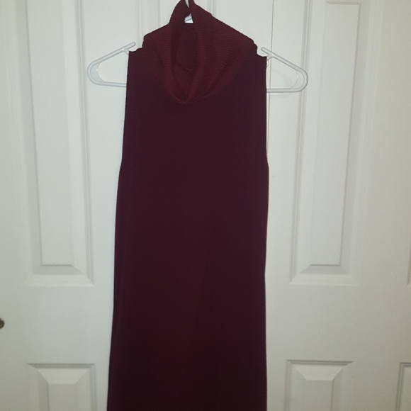 Burgundy Turtle Neck Dress - Picture 1 of 1